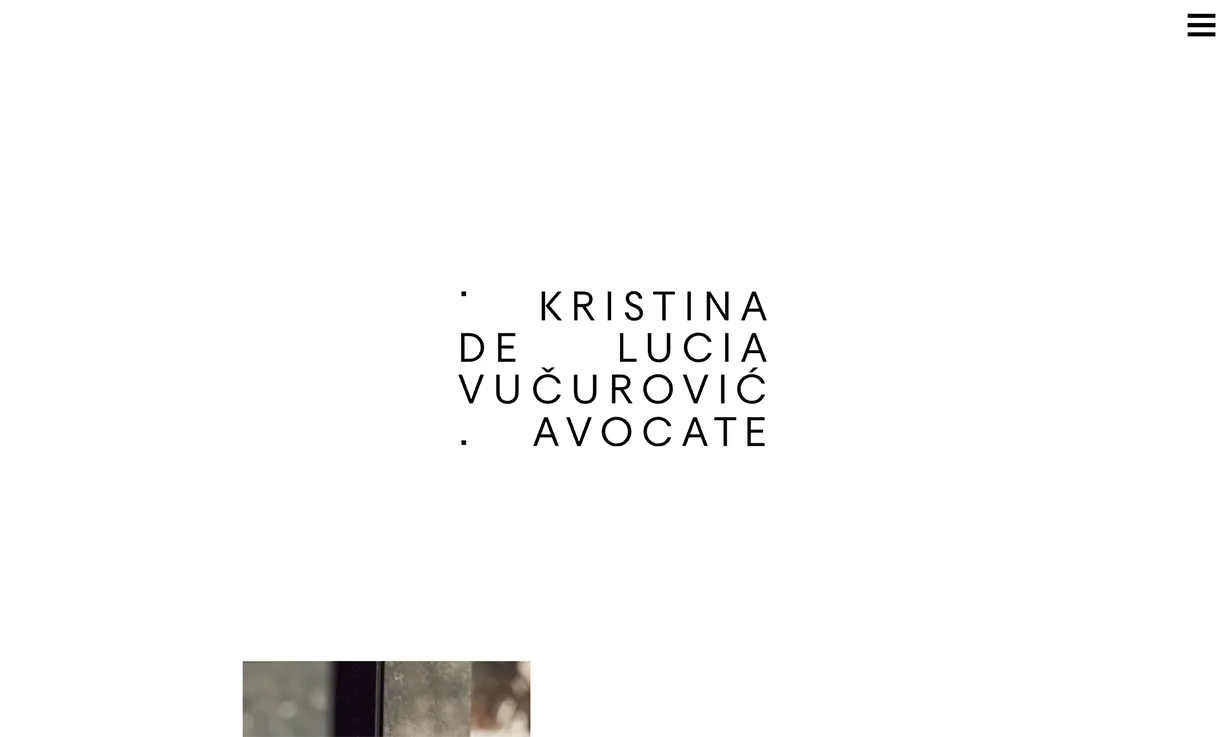 Site internet de l'avocate Kristina De Lucia